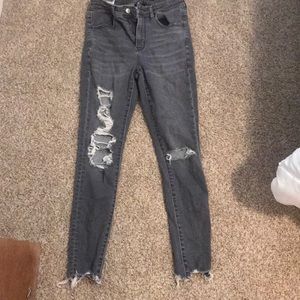 American eagle highrise ripped jeans